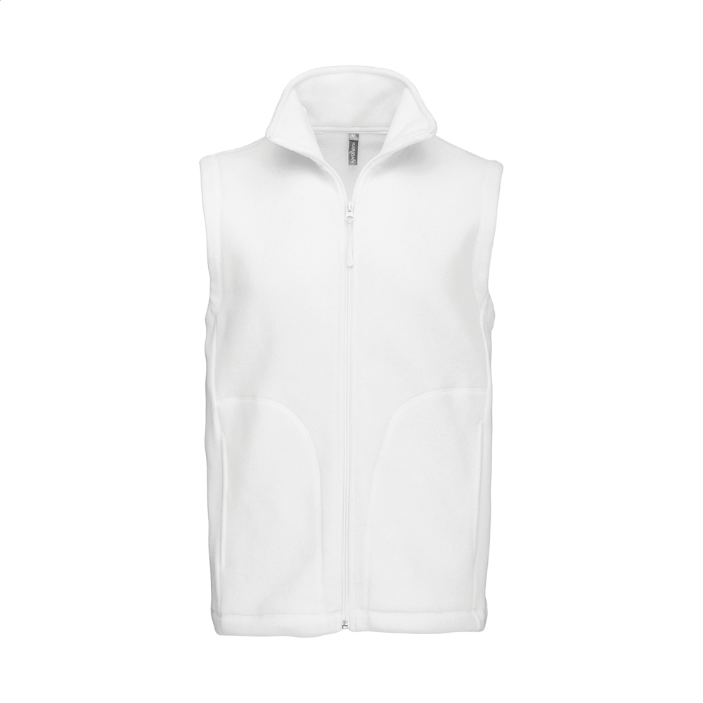 KA913 - fleece bodywarmer vest - met logo of onbedrukt bestellen - Wit