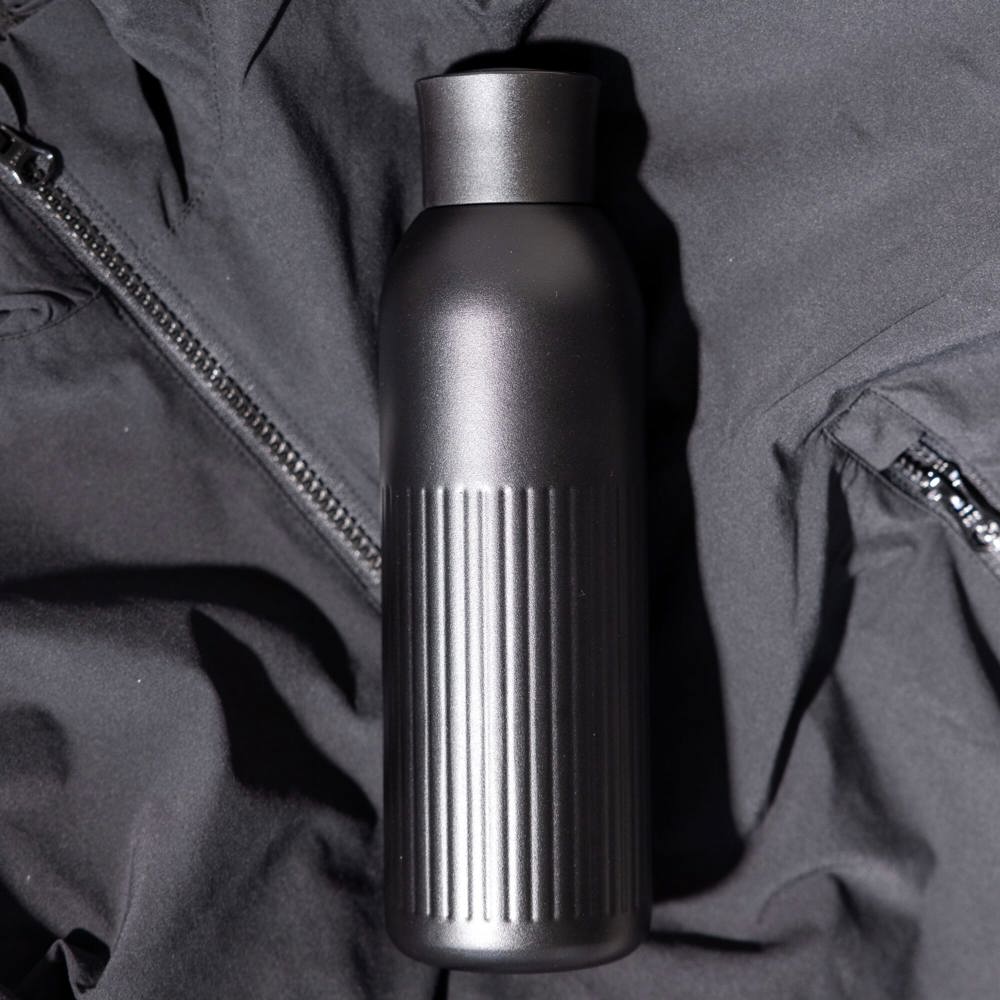 Sagaform Tekla Push stalen fles met druk dop gerecycled) 500 ml