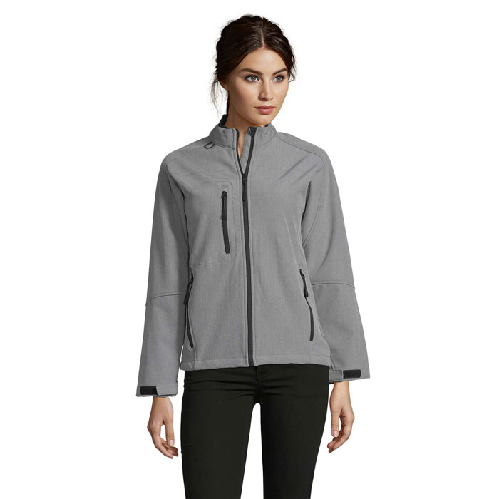ROXY - ROXY dames shoftshell 340g - kopen of bedrukken - Grijs Gemeleerd