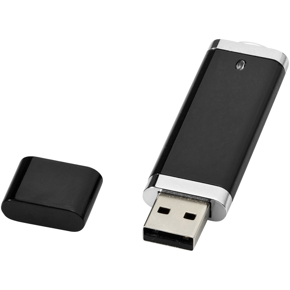 Flat USB 4GB - bedrukt of onbedrukt verkrijgbaar - zwart