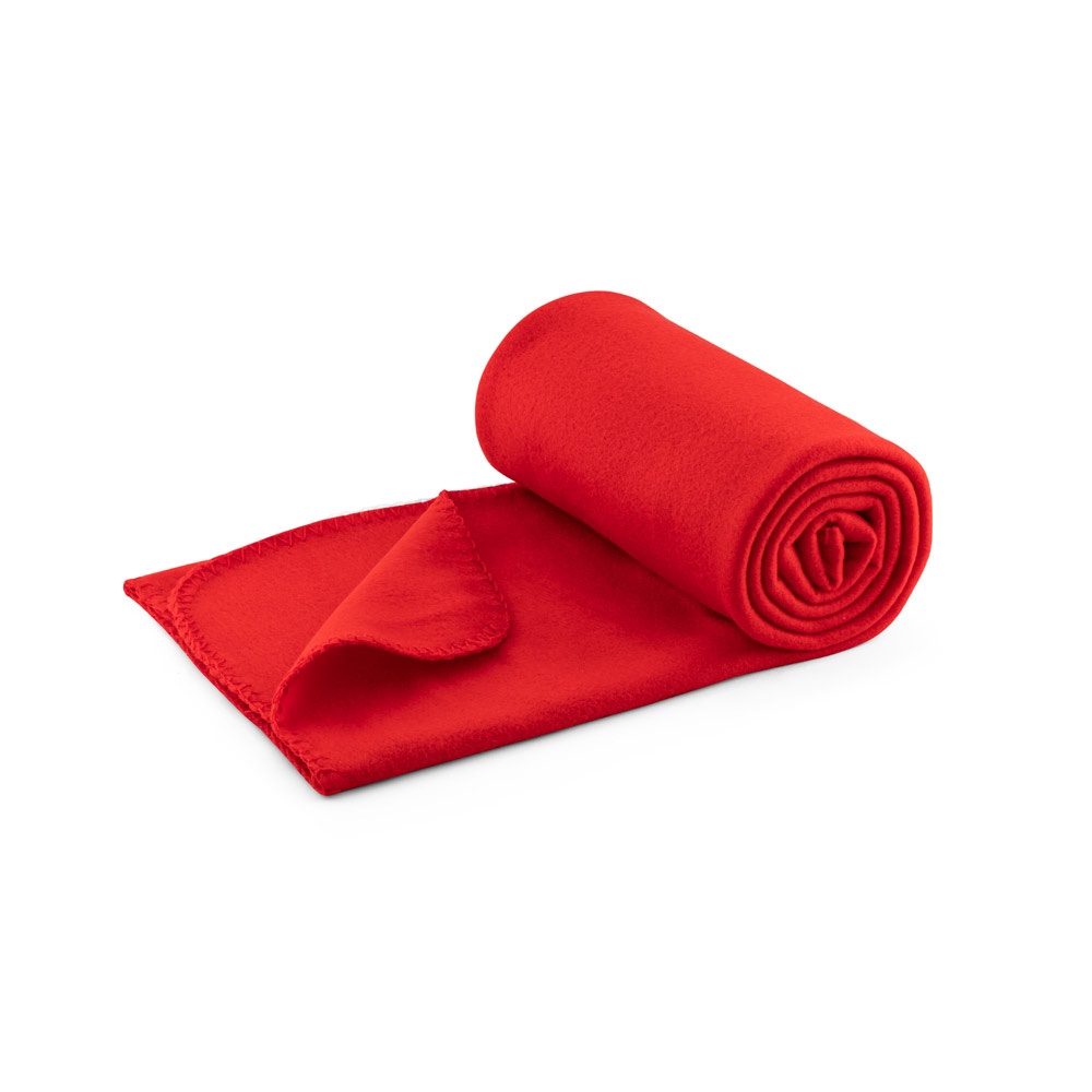 SULENA. Fleece deken (180 g/m²) - met logo of onbedrukt bestellen - Rood