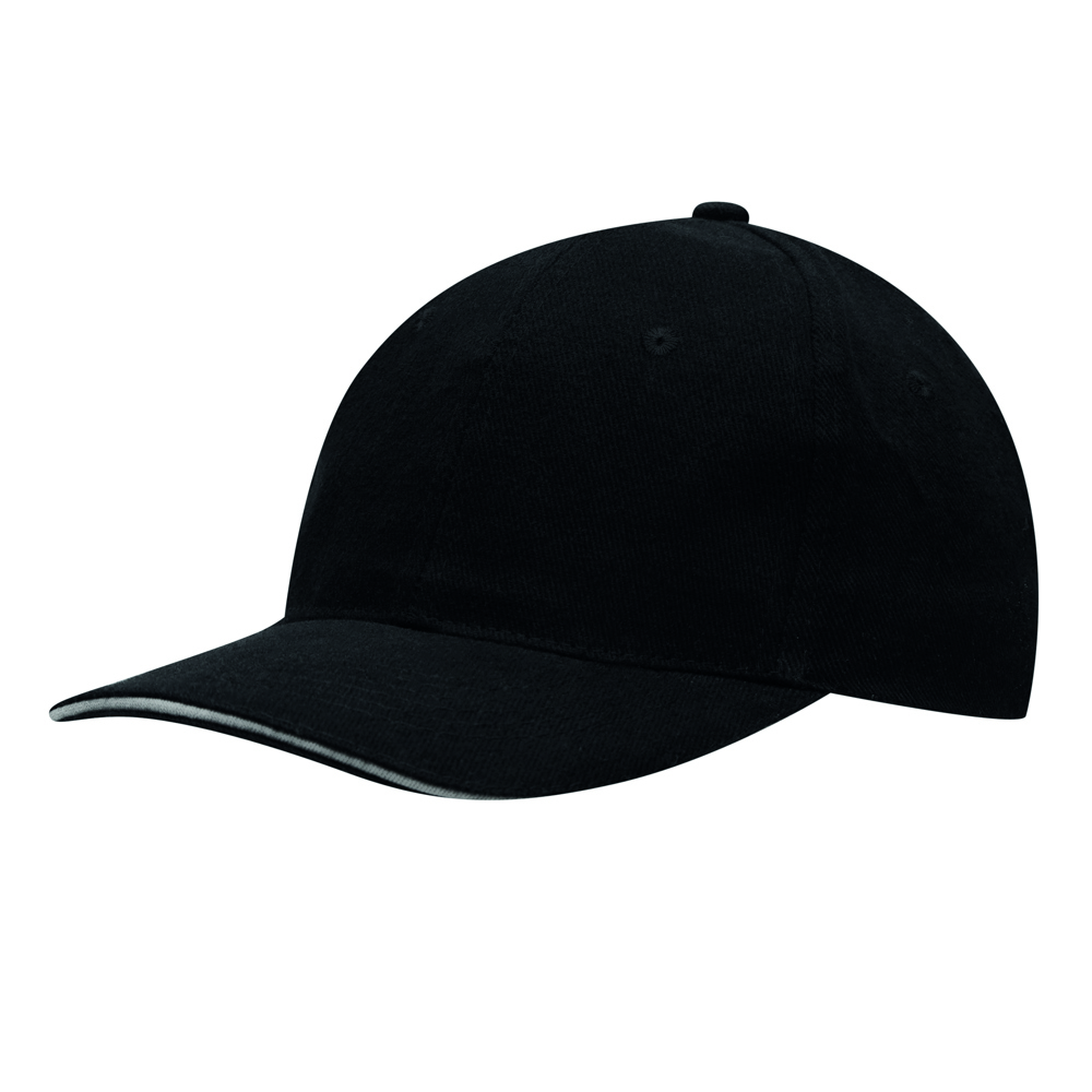 LIBERTY - 6 panel baseball cap - kopen of bedrukken - zwart