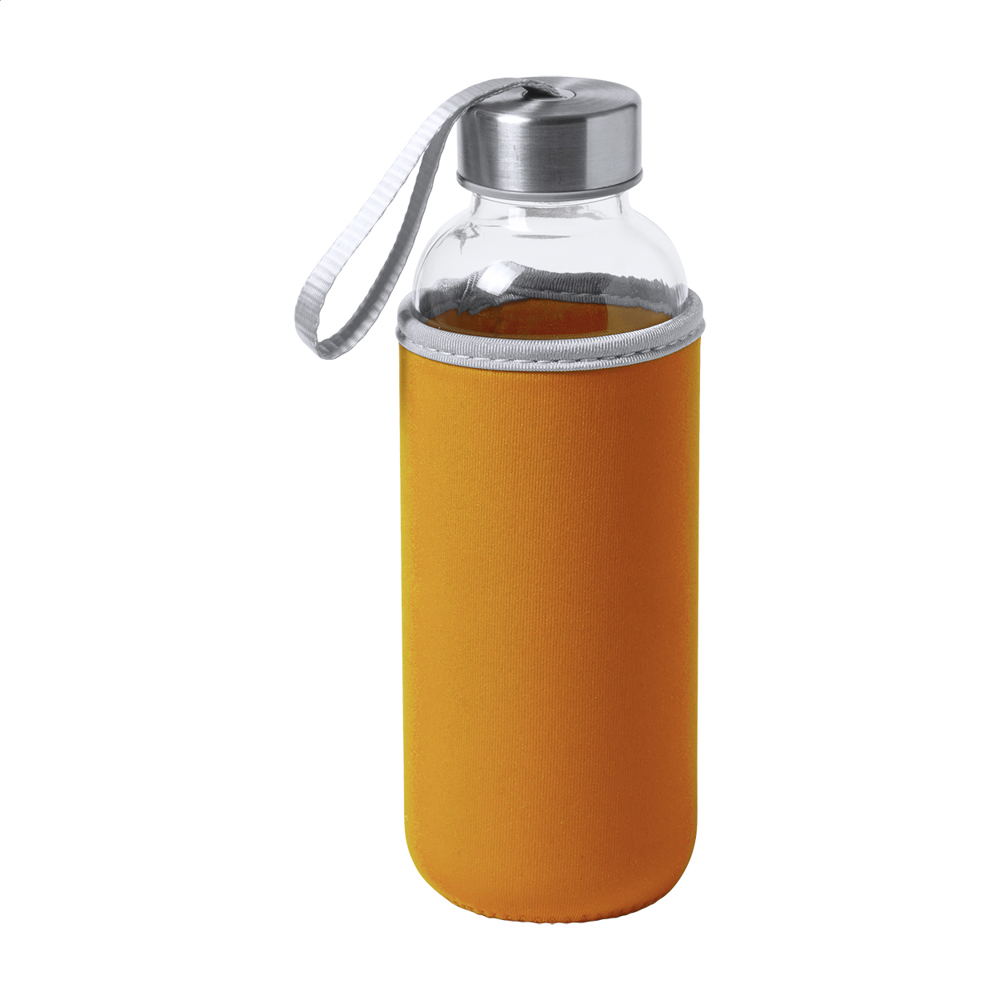 Ganga - glazen fles - met logo of onbedrukt bestellen - Oranje