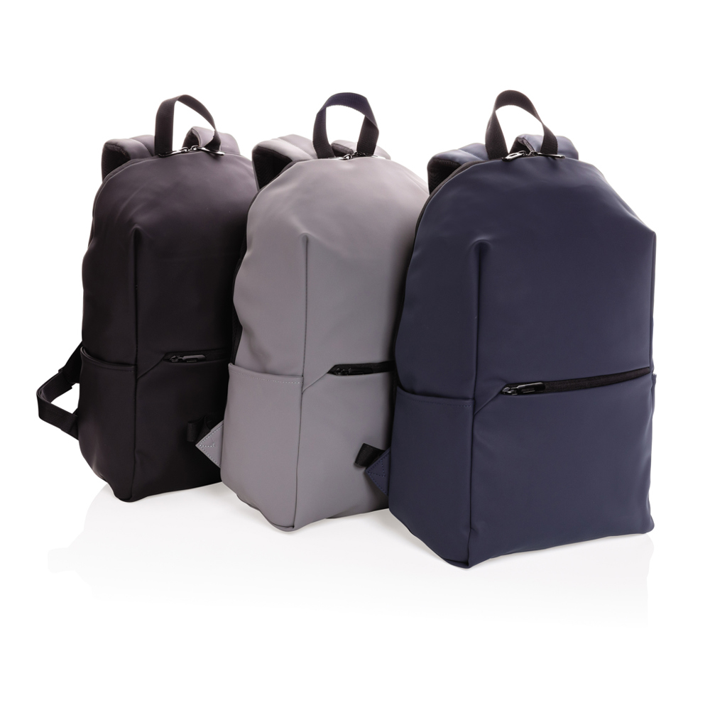 Smooth PU 15.6" laptop rugzak PVC-vrij - bedrukt of onbedrukt verkrijgbaar