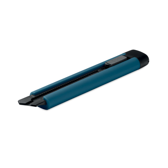 BLADE + - Groot intrekbaar afbreekmes - voor bedrijven en relatiegeschenken - blauw