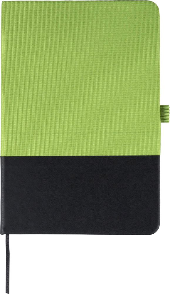rPET notitieboek (A5) Yuna - met logo of onbedrukt bestellen - lime