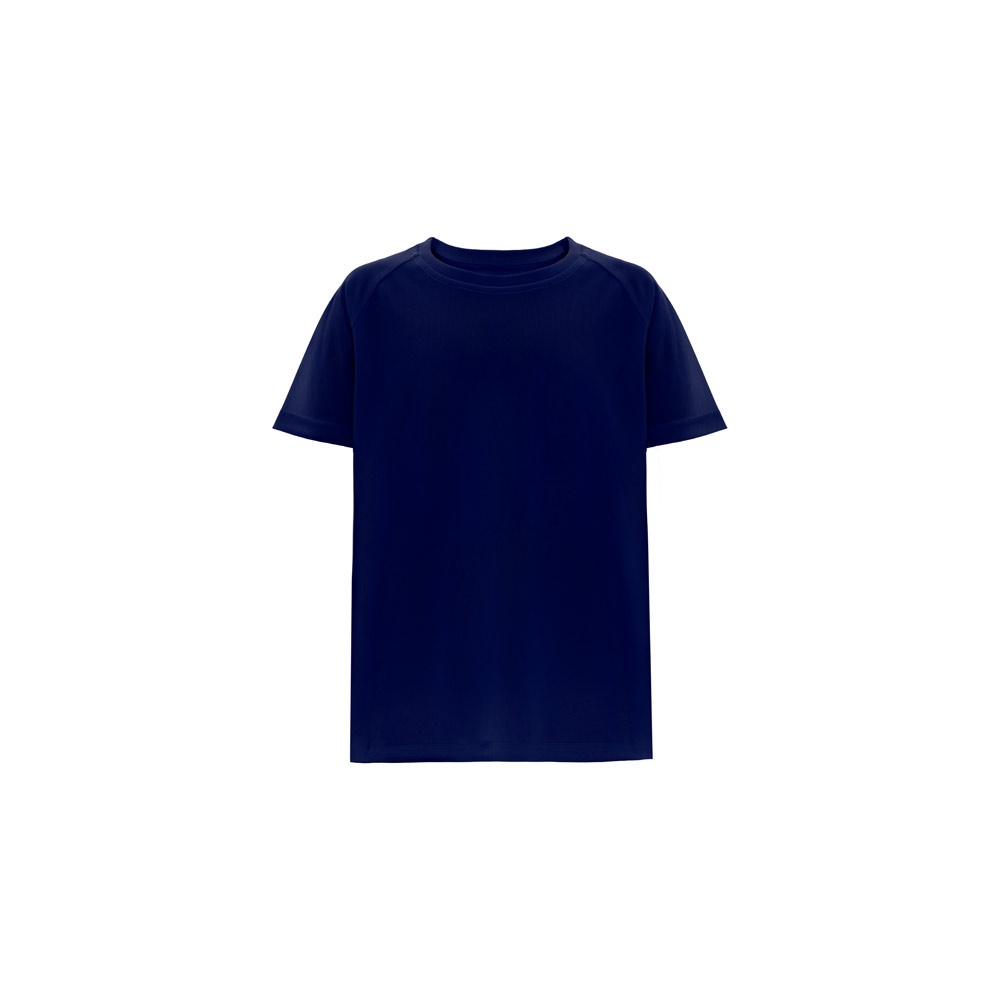THC MOVE KIDS. Technisch T-shirt met korte mouwen in polyester voor kinderen - met logo of onbedrukt bestellen - Marineblauw