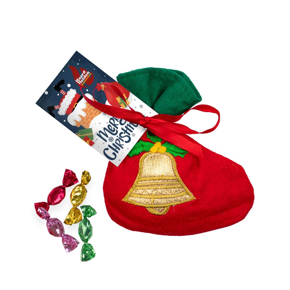 Stoffen Kerstsok en 50 gram snoep - kopen of bedrukken