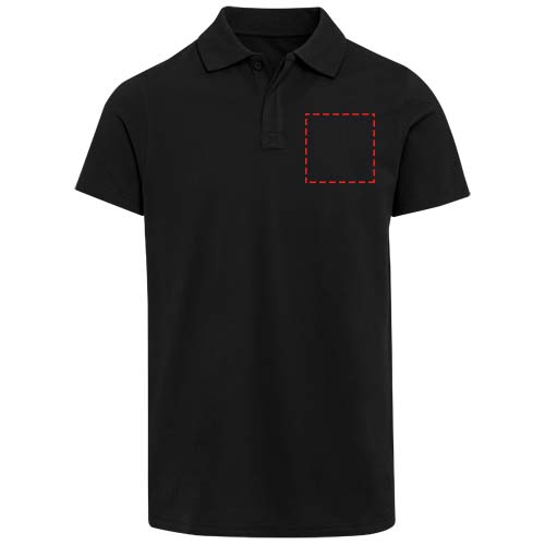 Graphite 180 g/m² unisex OCS organische polo met korte mouwen