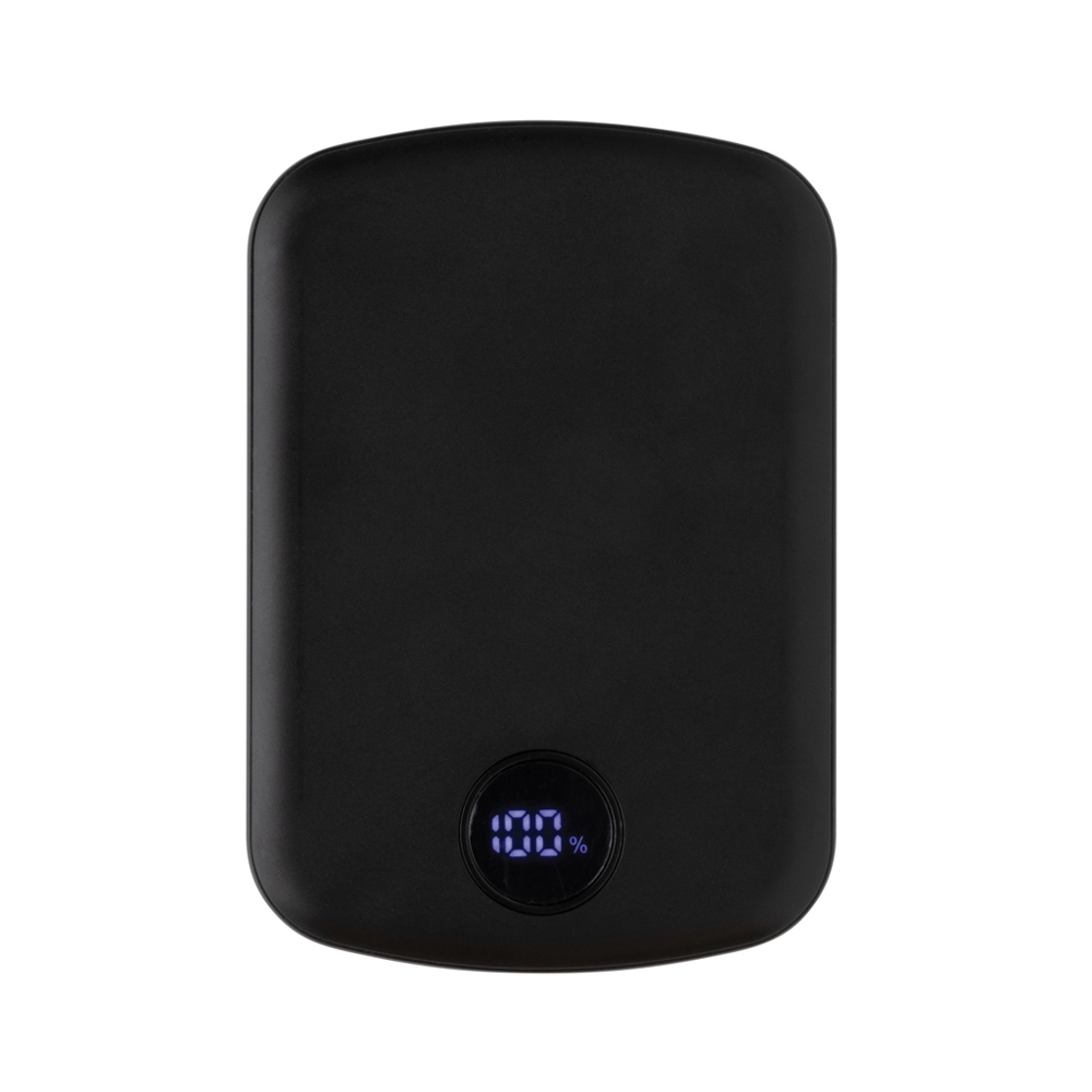MagBoost gerecycled plastic 5000 mah magnetische powerbank - bedrukt of onbedrukt verkrijgbaar - zwart (± PMS Black)