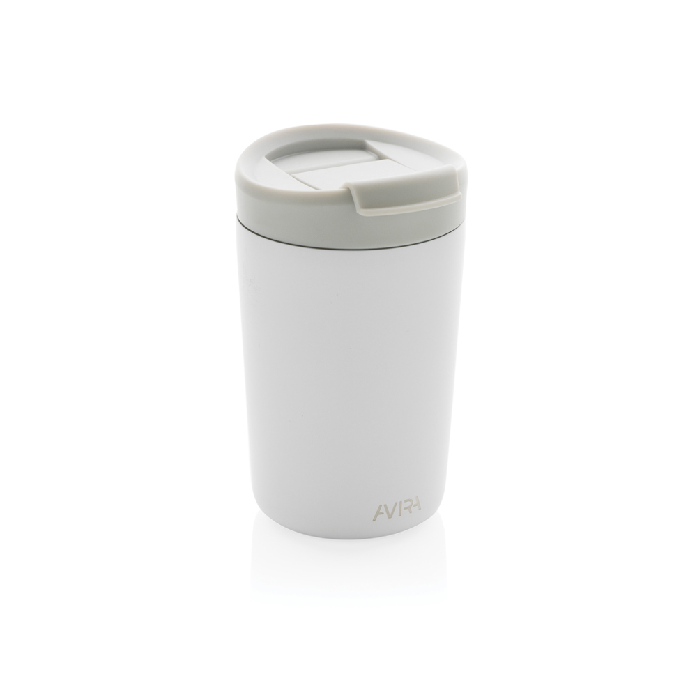 Avira Alya RCS gerecycled roestvrijstalen beker 300ML - voor bedrijven en relatiegeschenken - wit (± PMS White)