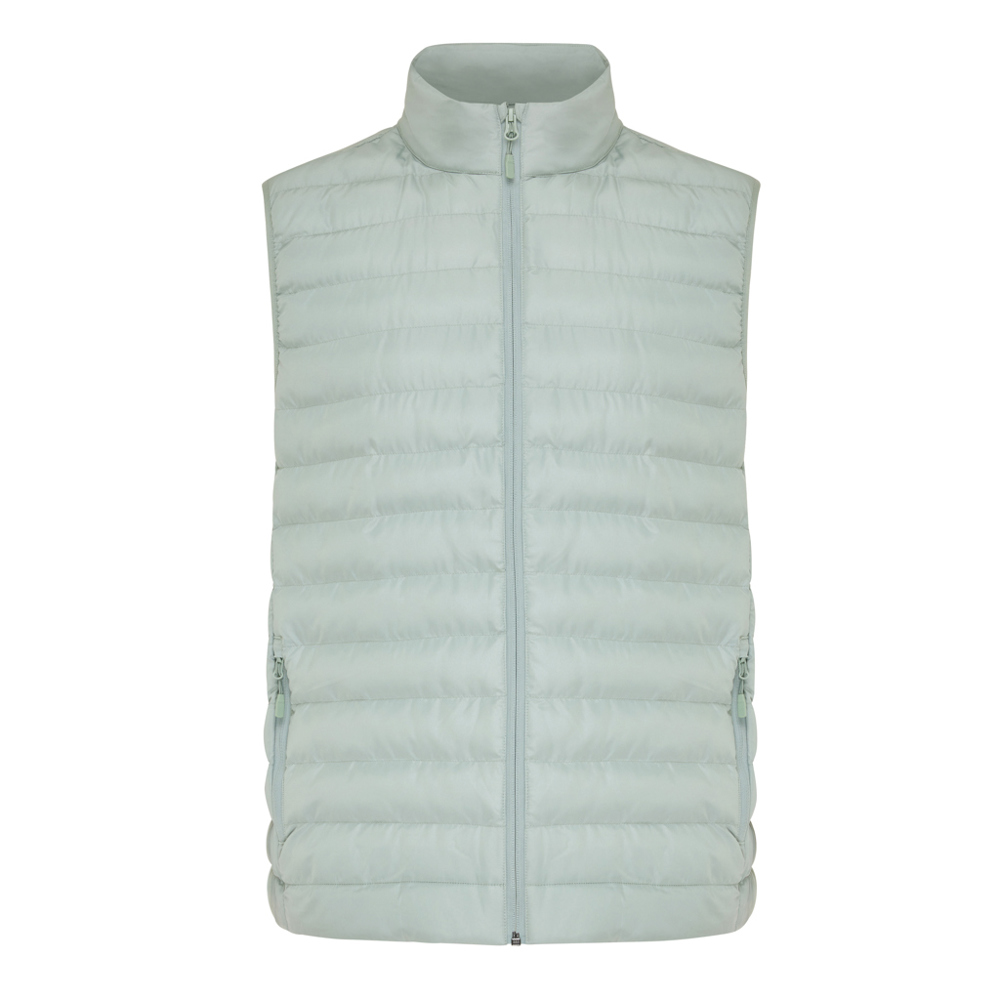 IQONIQ Meru heren gerecycled polyester bodywarmer - met logo of onbedrukt bestellen - iceberg green (± PMS 15-5205 TCX)