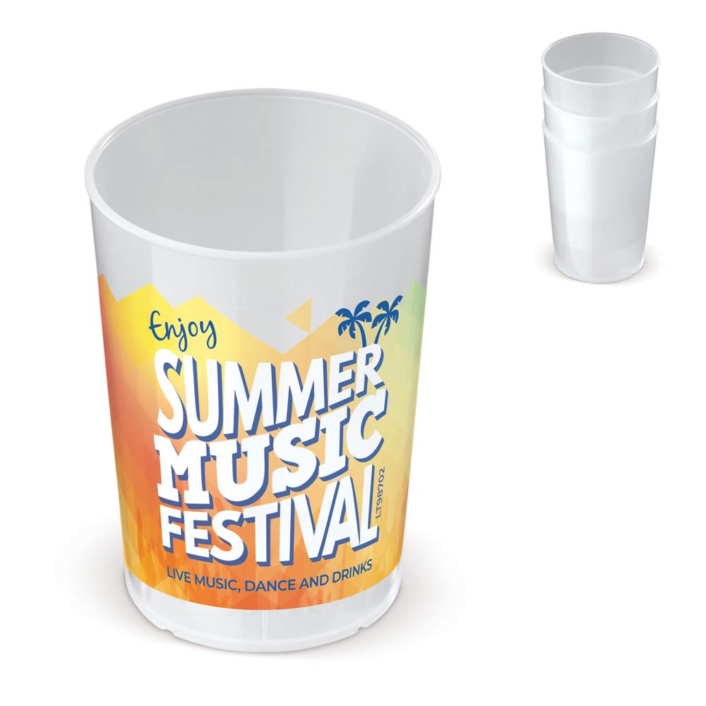 Ecologische cup PP 250ml - bedrukt of onbedrukt verkrijgbaar