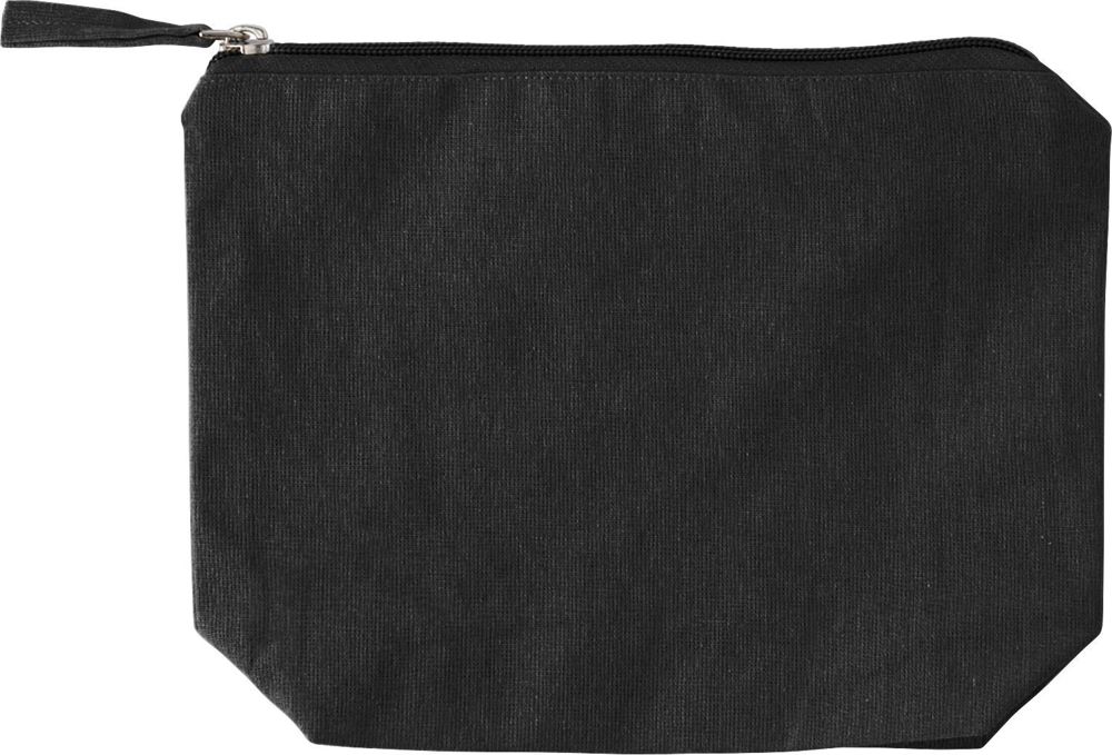 Gerecyclede katoenen cosmetische tas (180 gsm) Cressida - kopen of bedrukken - Zwart