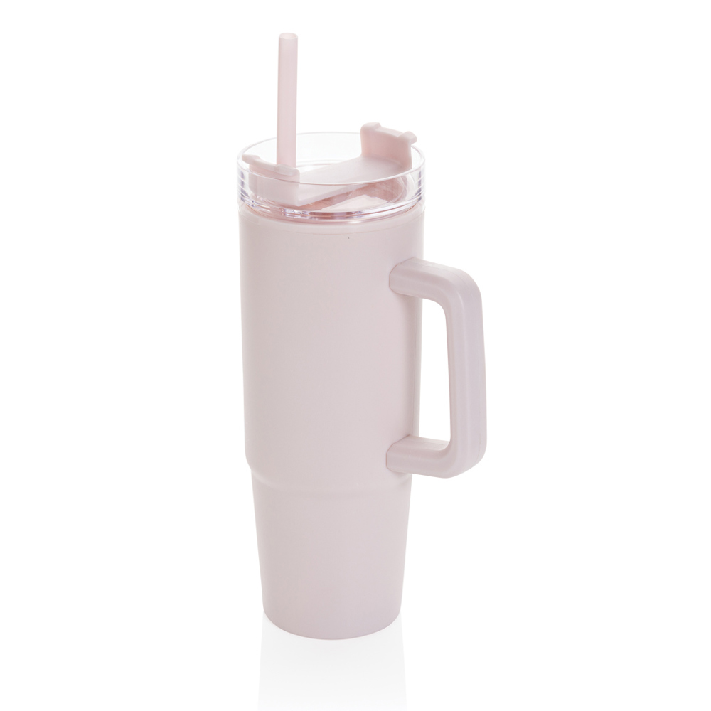 Tana RCS plastic tumbler met handvat 750 ml - bedrukt of onbedrukt verkrijgbaar - roze (± PMS Pink 9283C)