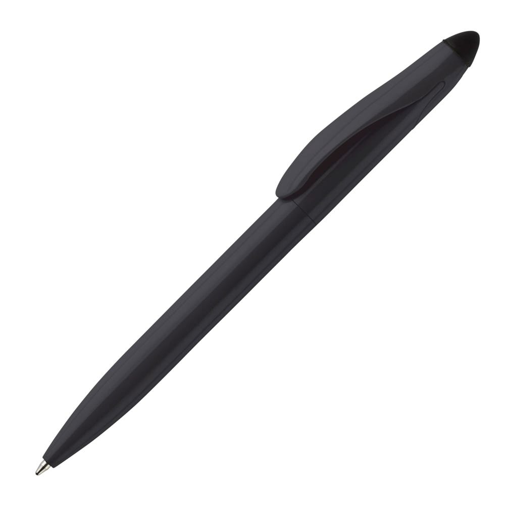 Balpen Touchy stylus hardcolour - voor bedrijven en relatiegeschenken - Zwart / Zwart