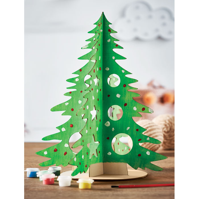 TREE AND PAINT - DIY houten kerstboom - bedrukt of onbedrukt verkrijgbaar
