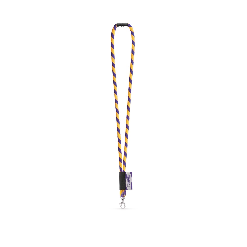 WISBECH. Op maat gemaakte polyamide lanyard - voor bedrijven en relatiegeschenken - 300 - Zwart