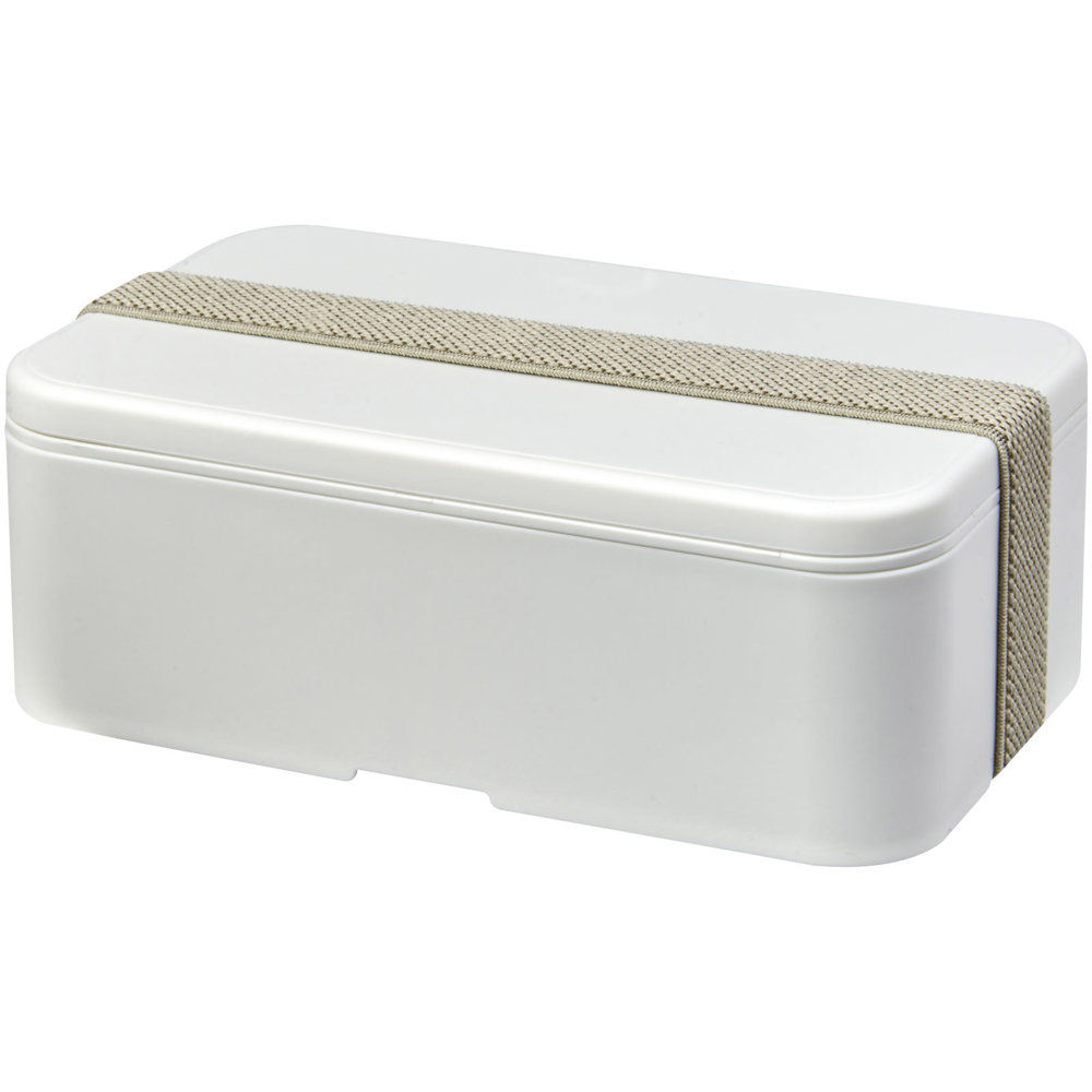 MIYO Renew 700 ml enkellaagse lunchbox - met logo of onbedrukt bestellen - Ivoorwit, Kiezelgrijs