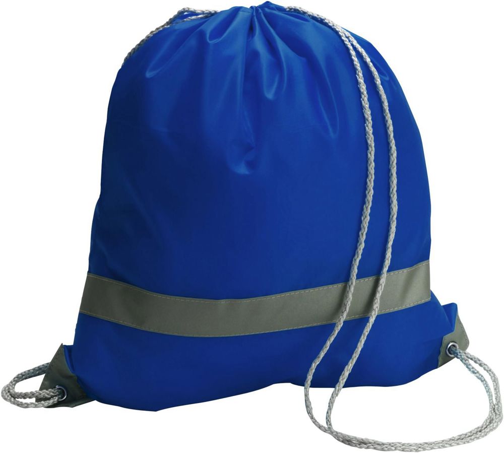 Polyester (190T) trekkoord rugzak Sylvie - voor bedrijven en relatiegeschenken - kobaltblauw
