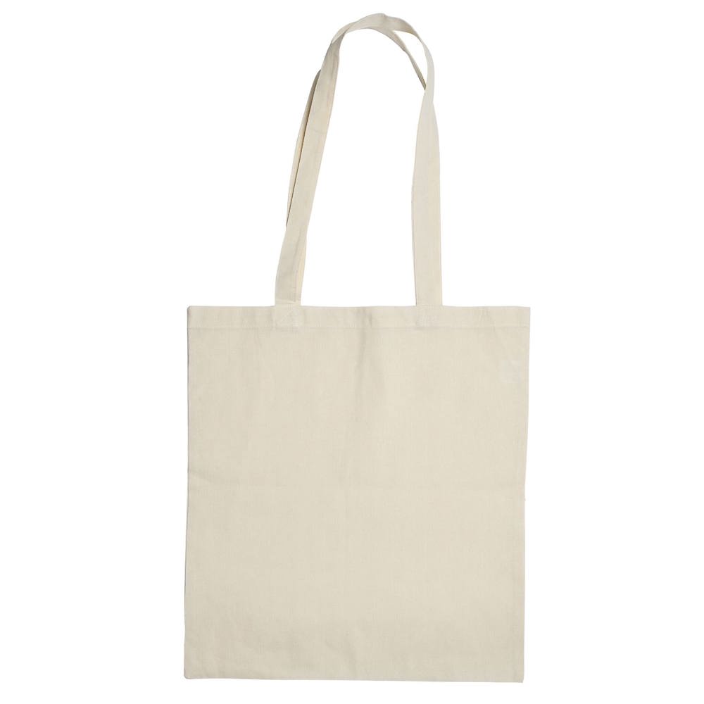 Katoenen tas met lange hengsels, 140 gr/m²