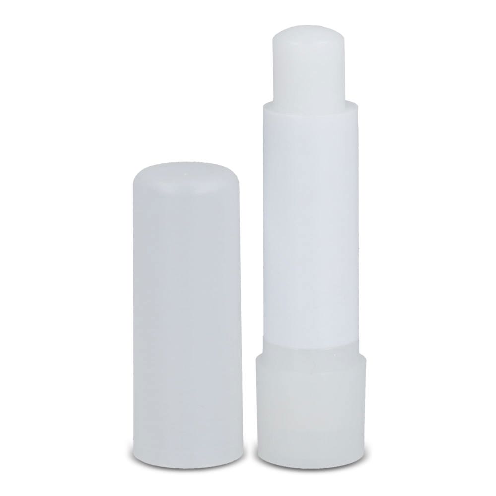 Klassieke lippenbalsemstick gerecycled materiaal - bedrukt of onbedrukt verkrijgbaar - Ecru / Wit