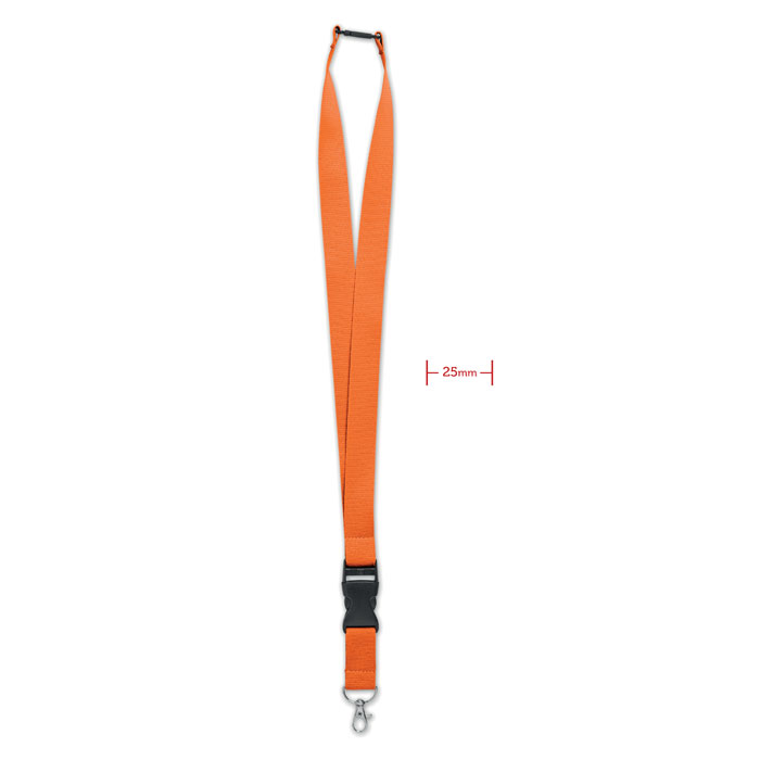 WIDE LANY - Lanyard 25mm - bedrukt of onbedrukt verkrijgbaar - oranje