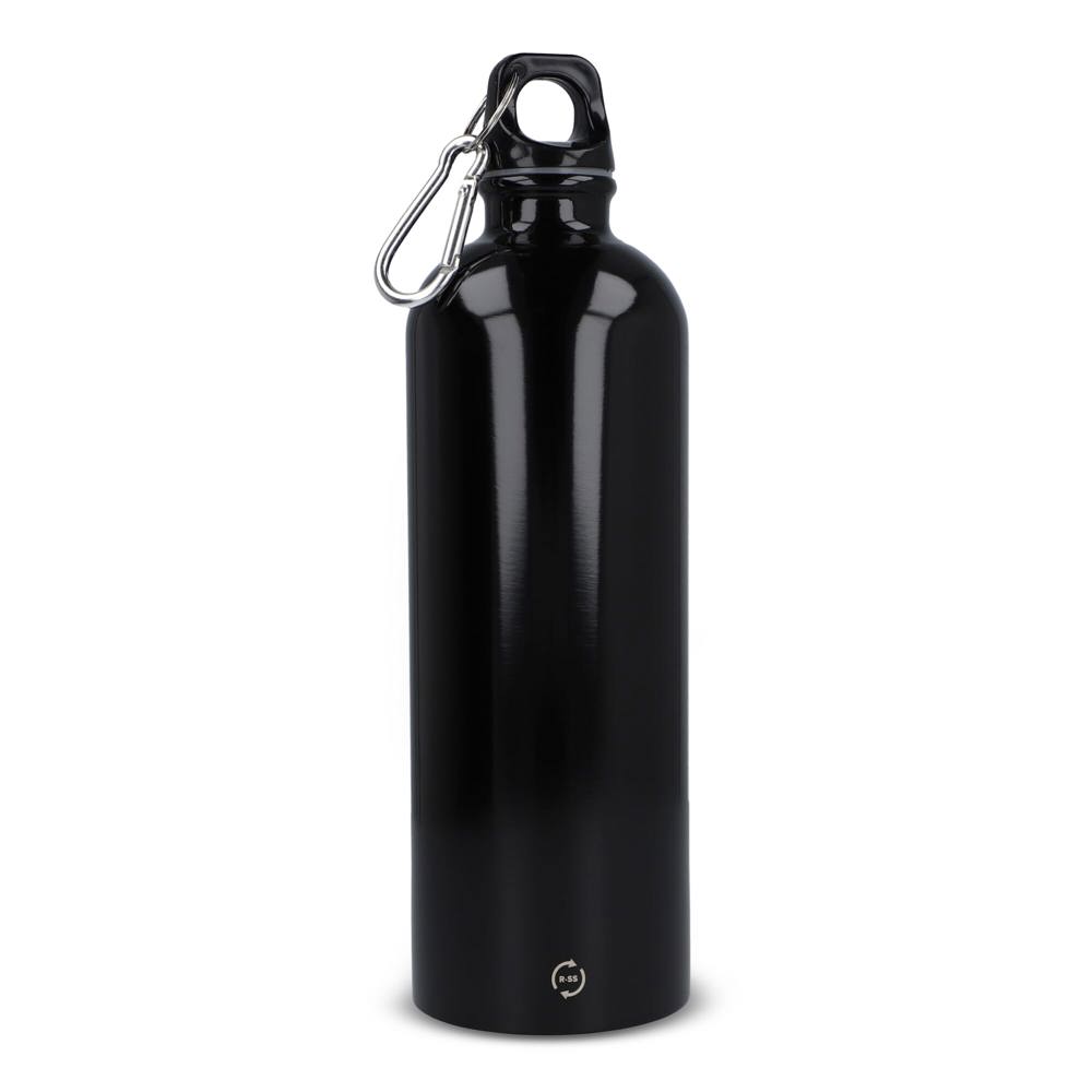 R-SS enkelwandige fles met karabijnhaak 750ml - kopen of bedrukken - zwart
