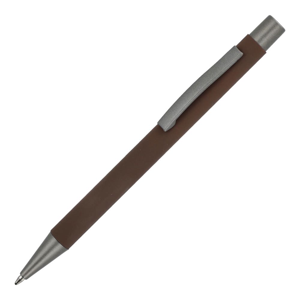 Balpen New York soft touch - bedrukt of onbedrukt verkrijgbaar - Donker bruin