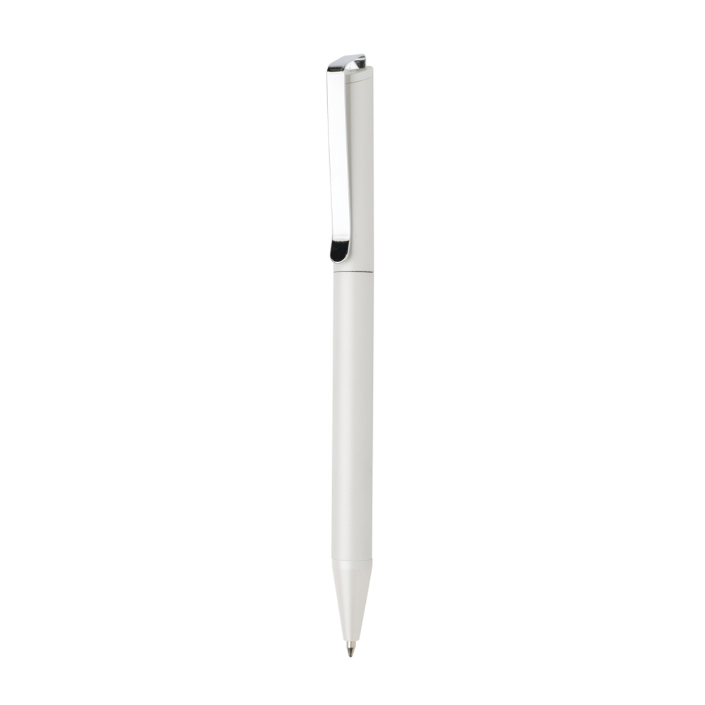 Xavi RCS-gecertificeerde pen van gerecycled aluminium - met logo of onbedrukt bestellen - wit (± PMS White)