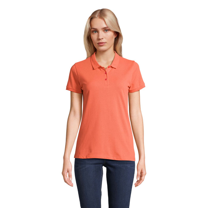 PLANET WOMEN - PLANET DAMES Polo 170g - met logo of onbedrukt bestellen - Pop Orange