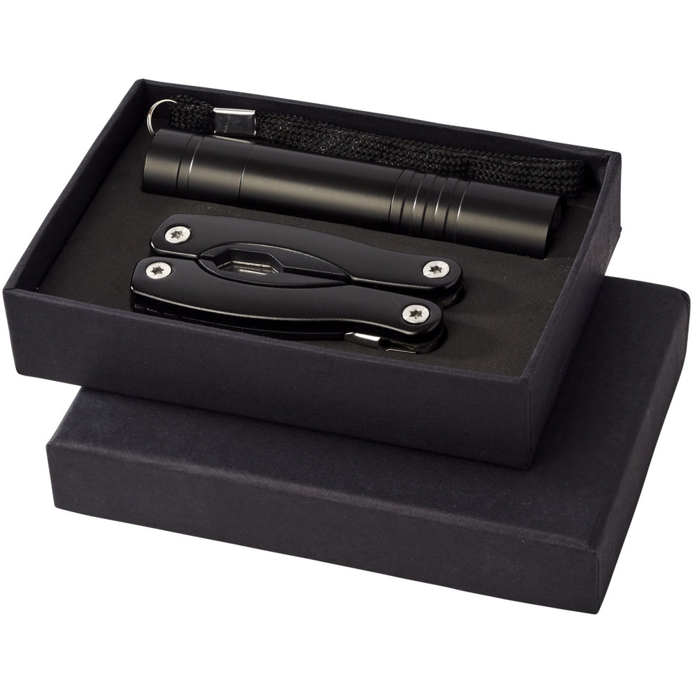 Scout multifunctioneel mes en LED zaklamp set - met logo of onbedrukt bestellen