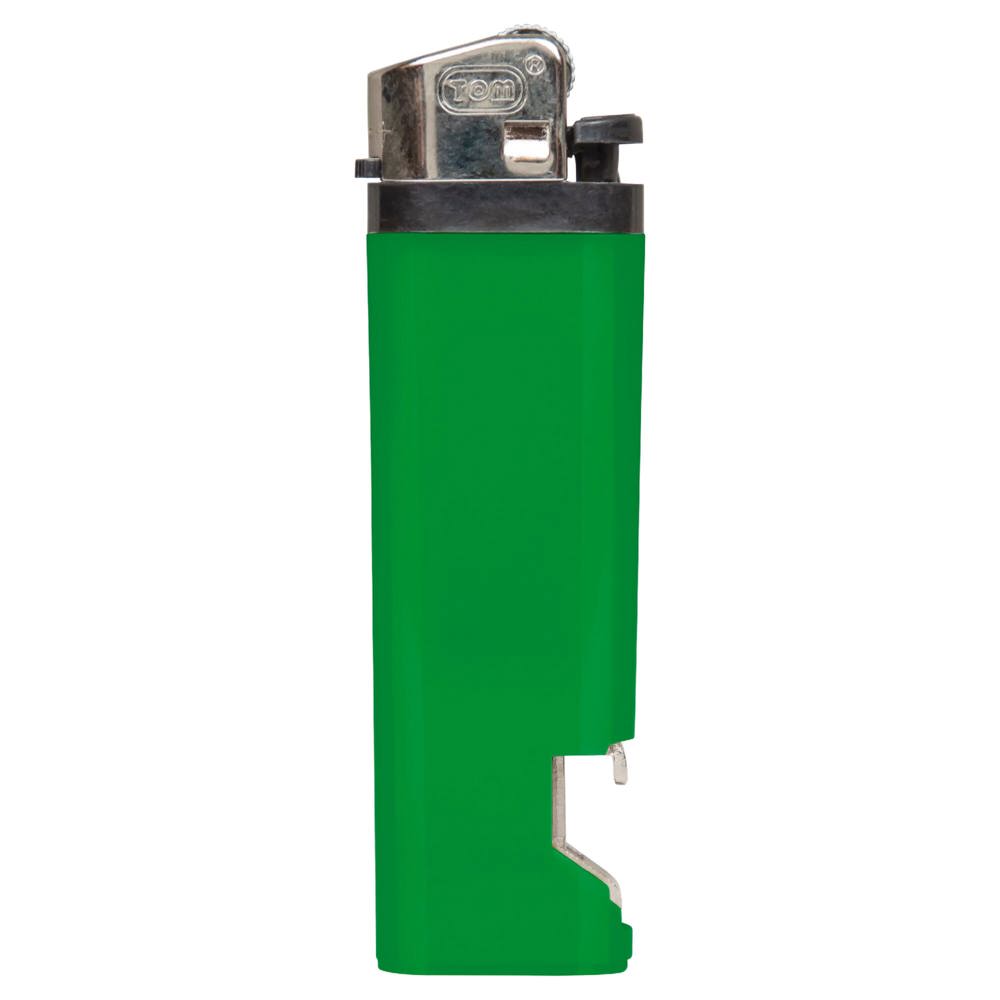Wegwerpaansteker met flesopener - met logo of onbedrukt bestellen - Groen