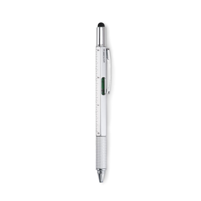 TOOLPEN - Multifunctionele tool - met logo of onbedrukt bestellen - Mat Zilver