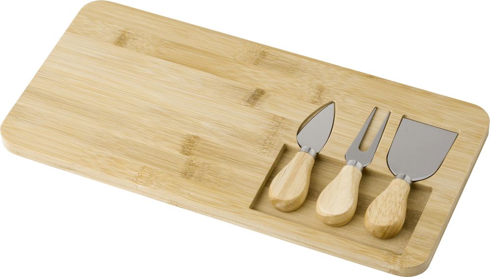 Bamboe kaasplank Regina - met logo of onbedrukt bestellen
