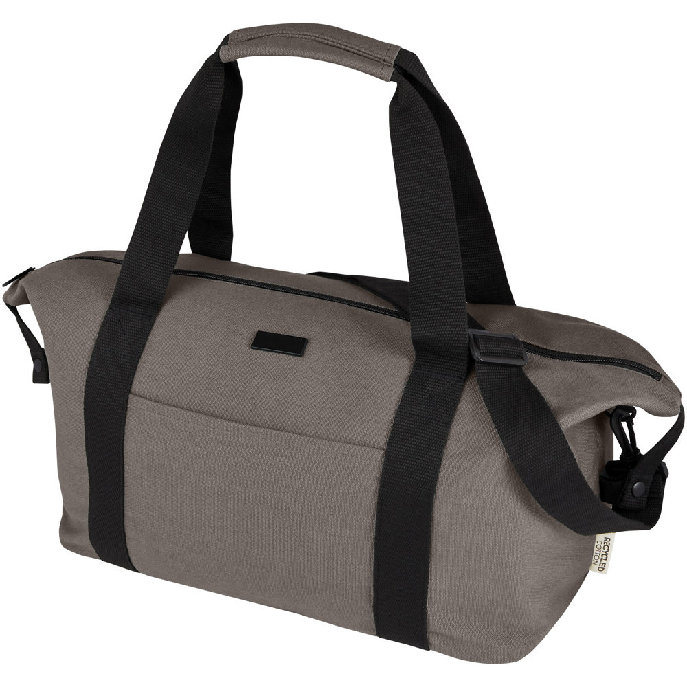 Joey GRS gerecyclede canvas duffel bag, 25 l - bedrukt of onbedrukt verkrijgbaar - grijs
