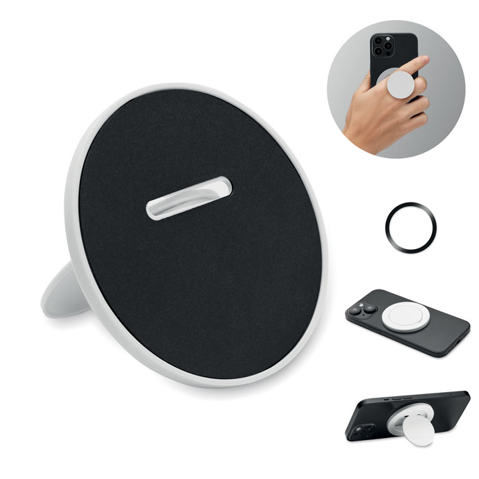 ABLE - Magnetische telefoonhouder - voor bedrijven en relatiegeschenken - Wit