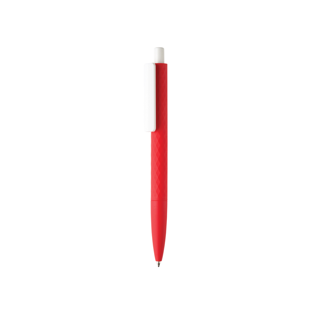 X3 RCS R-ABS pen met smooth touch - met logo of onbedrukt bestellen - rood, wit (± PMS 186/ ± PMS White)