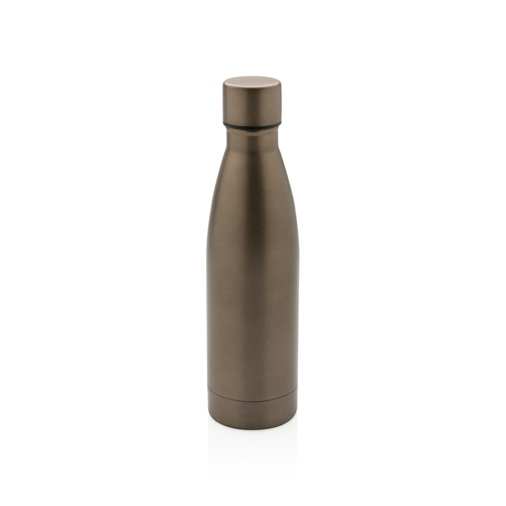 RCS gerecycled roestvrijstalen unikleur vacuümfles - kopen of bedrukken - bruin (± PMS Titanium 10376 C)