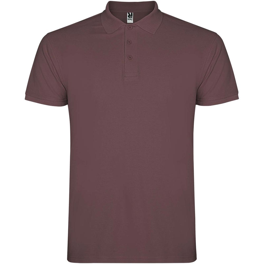 Star herenpolo met korte mouwen - voor bedrijven en relatiegeschenken - Bleekrood