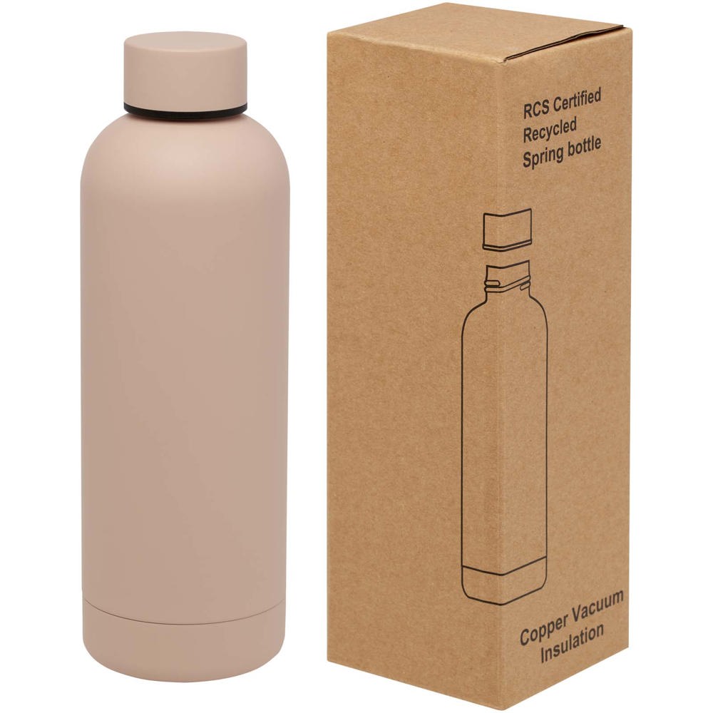 Spring 500 ml RCS-gecertificeerde gerecyclede roestvrijstalen koperen vacuümgeïsoleerde fles - kopen of - Bleekroze