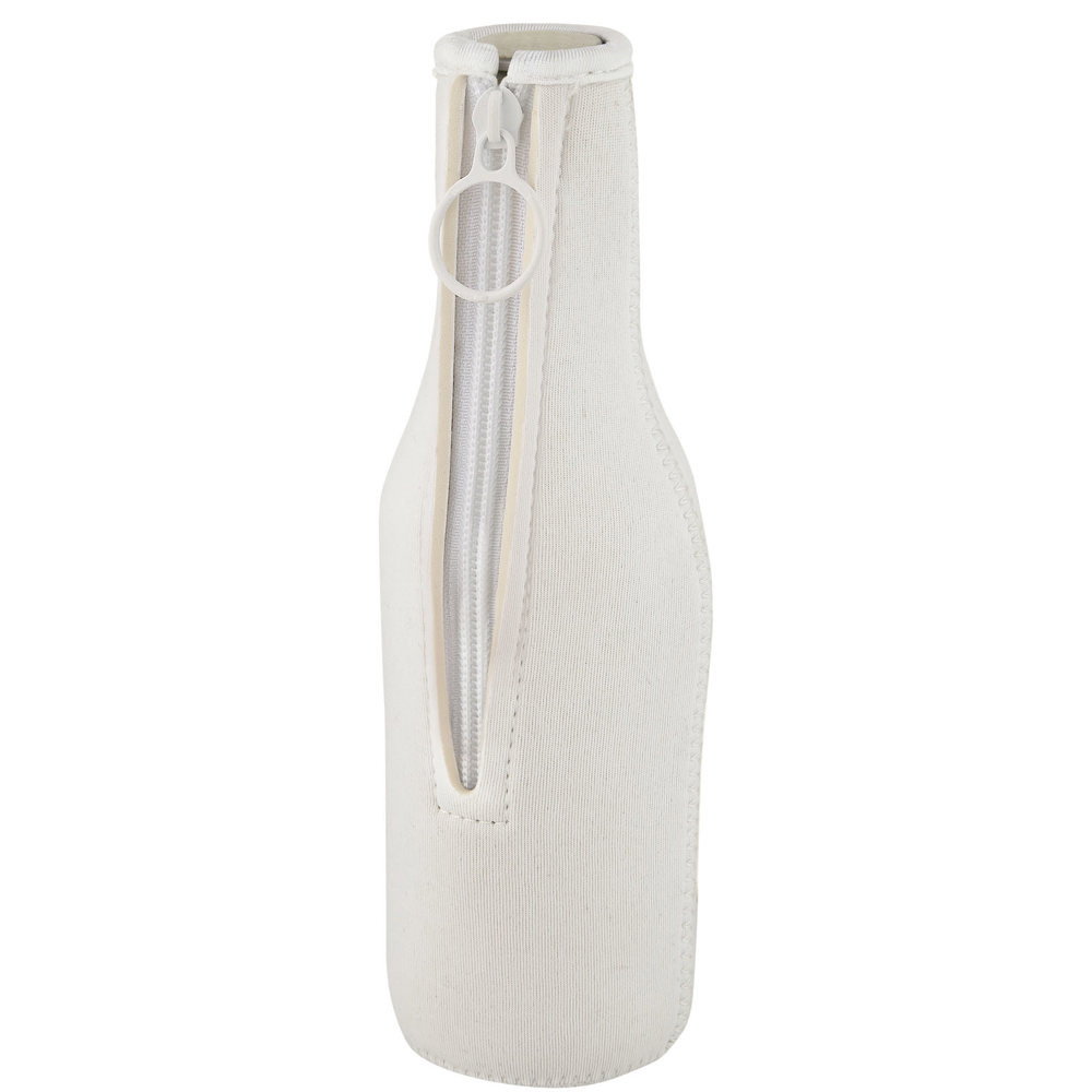 Fris flessenhouder van gerecycled neopreen - met logo of onbedrukt bestellen - wit