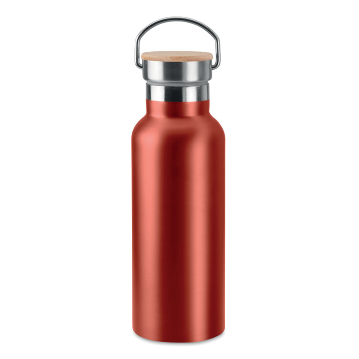 HELSINKI - Dubbelwandige fles 500ml - voor bedrijven en relatiegeschenken - rood