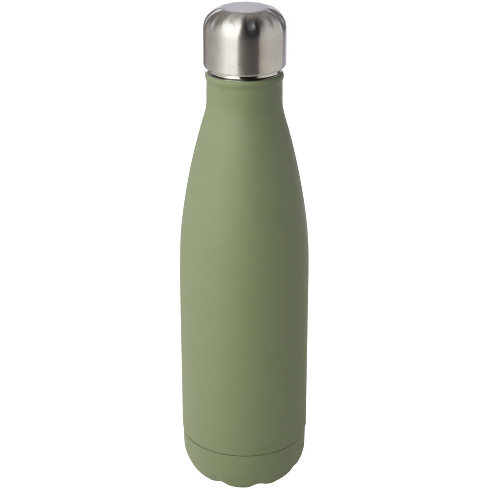 Cove 500 ml vacuüm geïsoleerde fles van RCS-gecertificeerd gerecycled roestvrij staal - met logo of onbedrukt - Gemêleerd groen