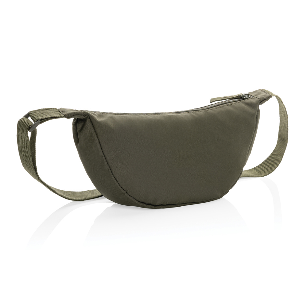 Crescent AWARE™ RPET halve maan sling bag - voor bedrijven en relatiegeschenken - khaki (± PMS 18-0523 TCX)