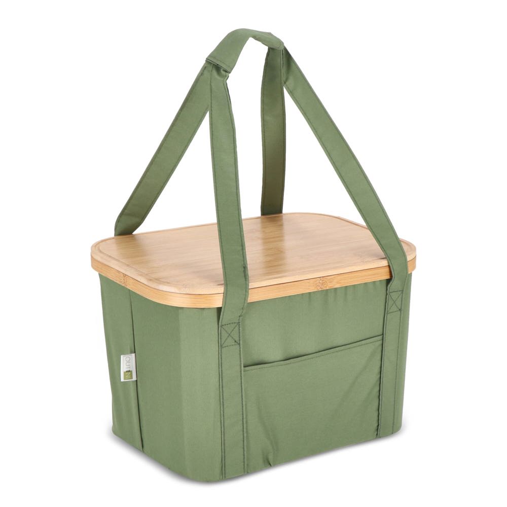 InSideOut Opvouwbare (koel) mand Sogne 38 x 26 x 25cm rPET - kopen of bedrukken - Olijfgroen