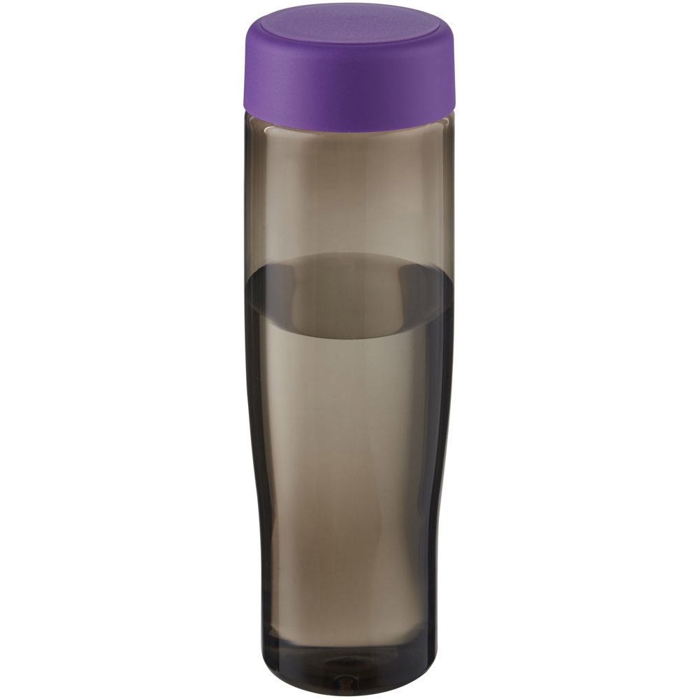 H2O Active® Eco Tempo waterfles van 700 ml met schroefdop - bedrukt of onbedrukt verkrijgbaar - Paars, Houtskool