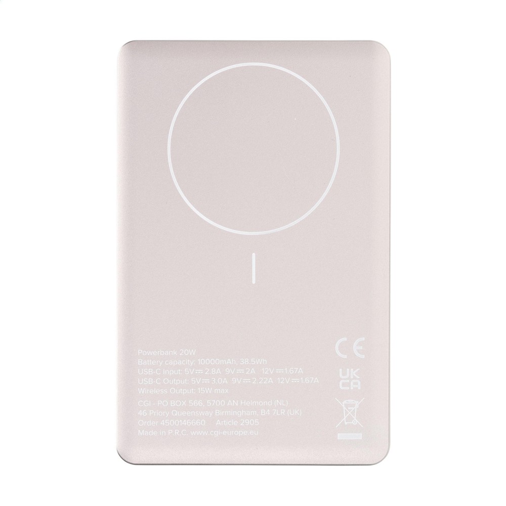 Wireless RCS Recycled Alu Magsafe Powerbank 10000