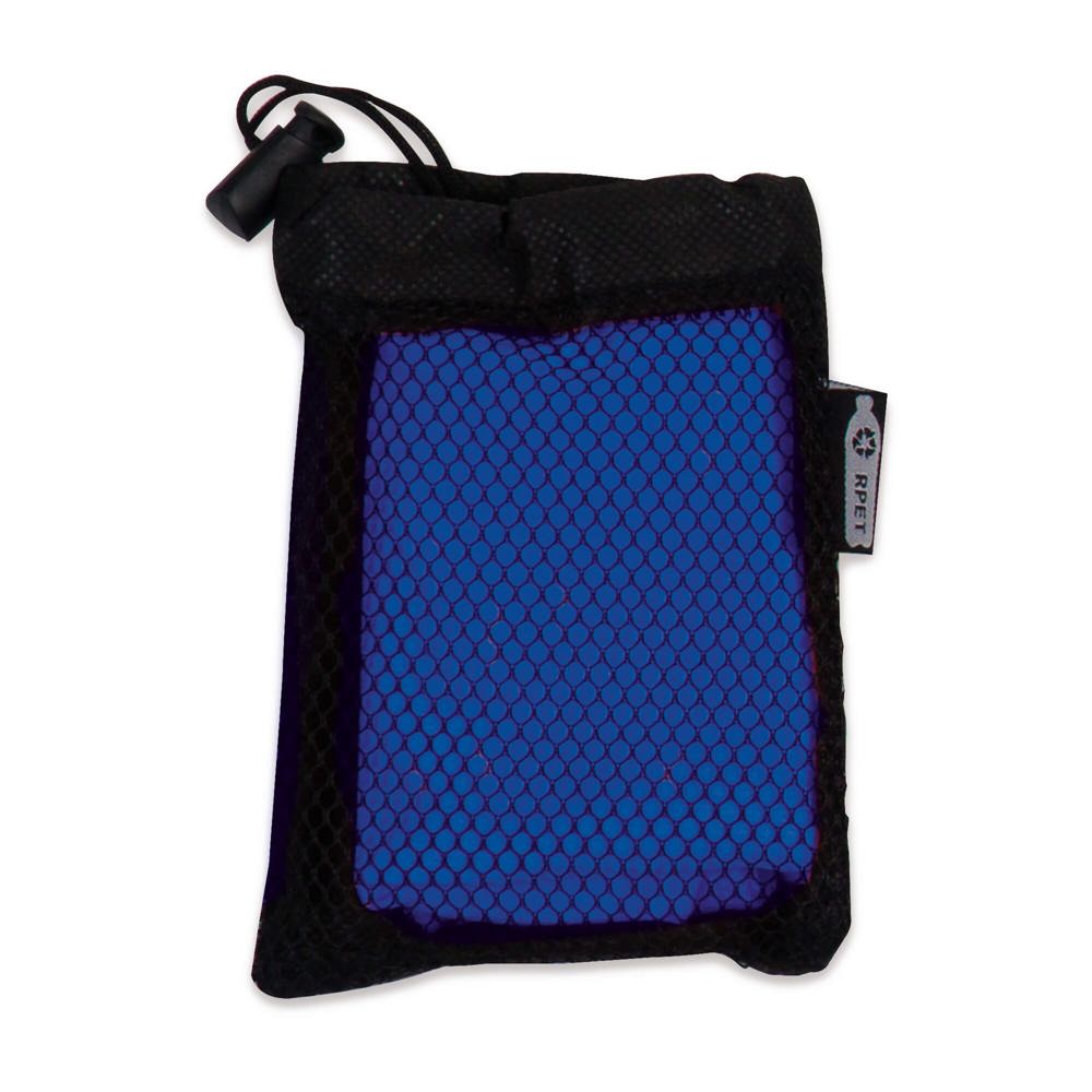 R-PET cooling towel 30x80cm - met logo of onbedrukt bestellen - Zwart / Blauw
