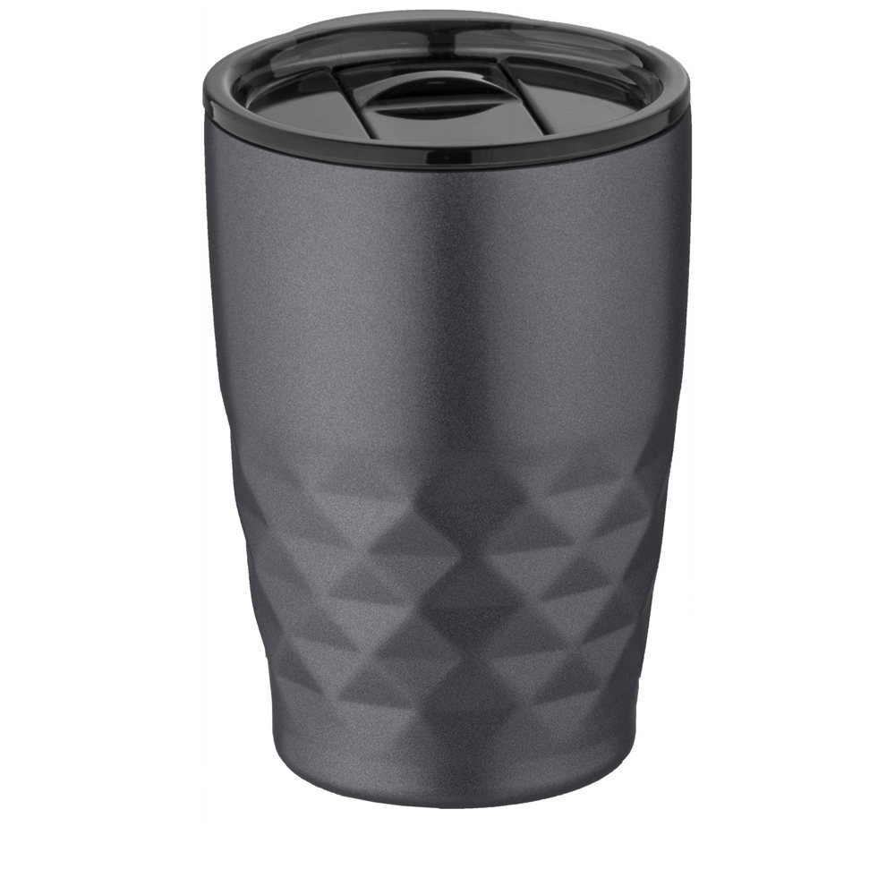 Geo 350 ml koper vacuüm geïsoleerde beker - voor bedrijven en relatiegeschenken - Grijs